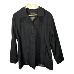 111 State Jacket Large All Weather Black Coat Dress Rain